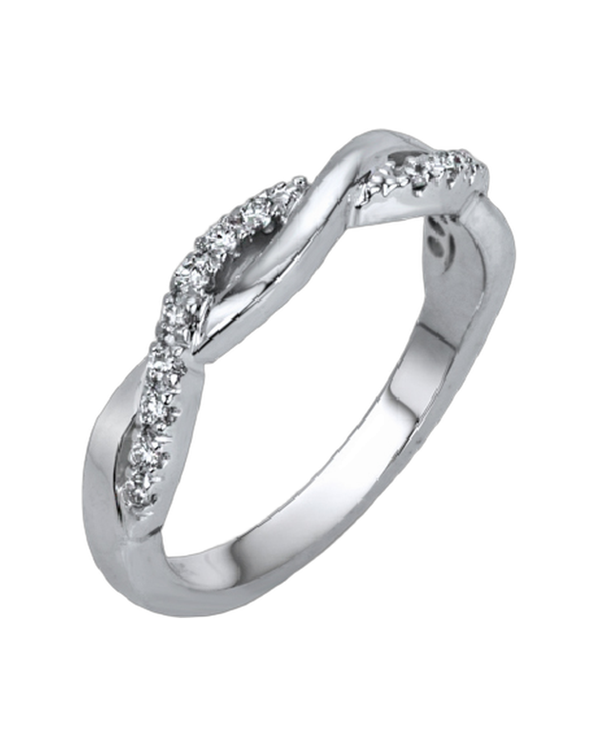 Intertwined Diamond and Gold Anniversary Ring
