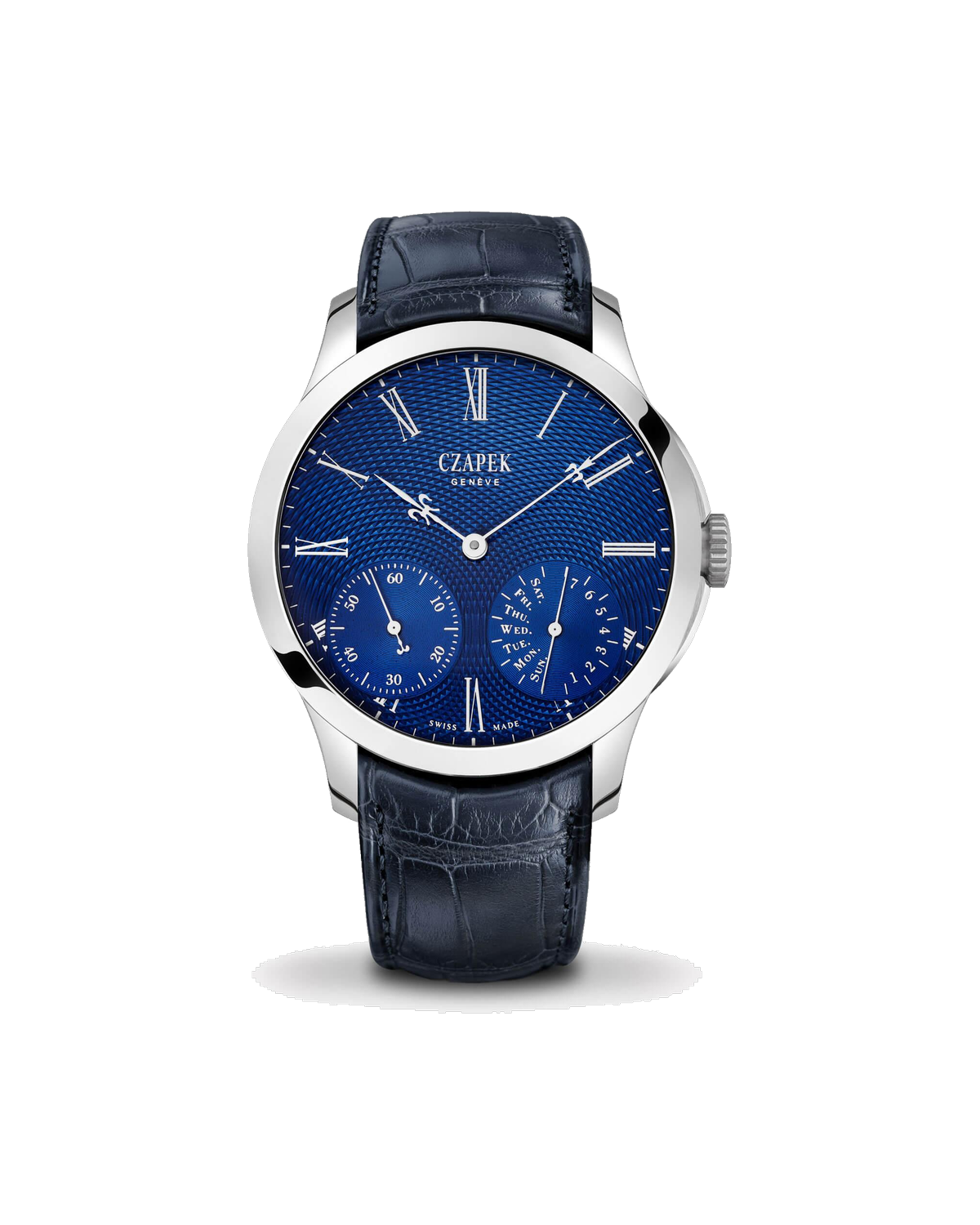 Quai des Bergues Sapphire Blue L — on a clear background