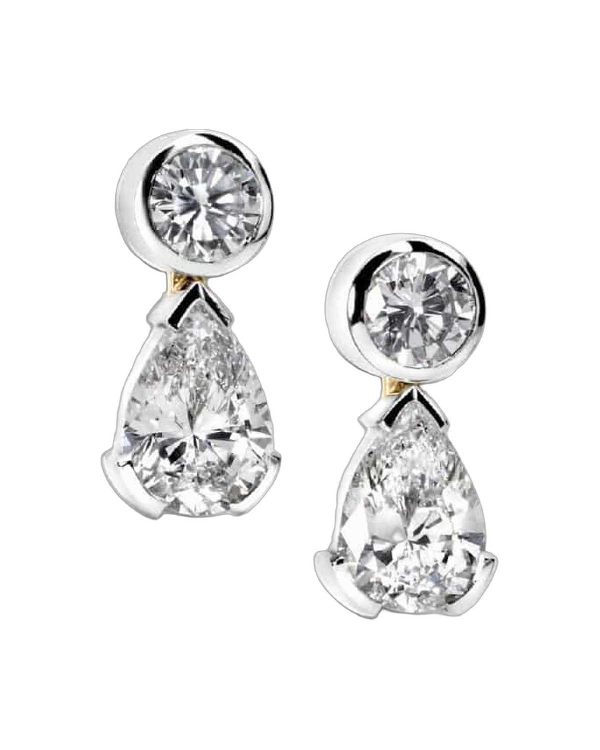 Tear-drop Diamond Earrings