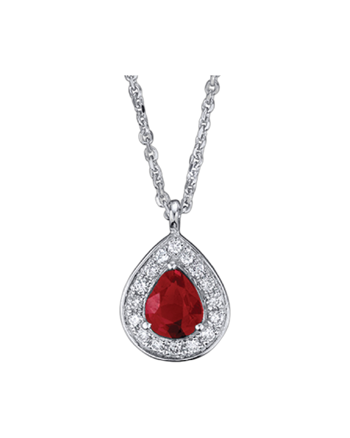 Tear drop Ruby Pendant