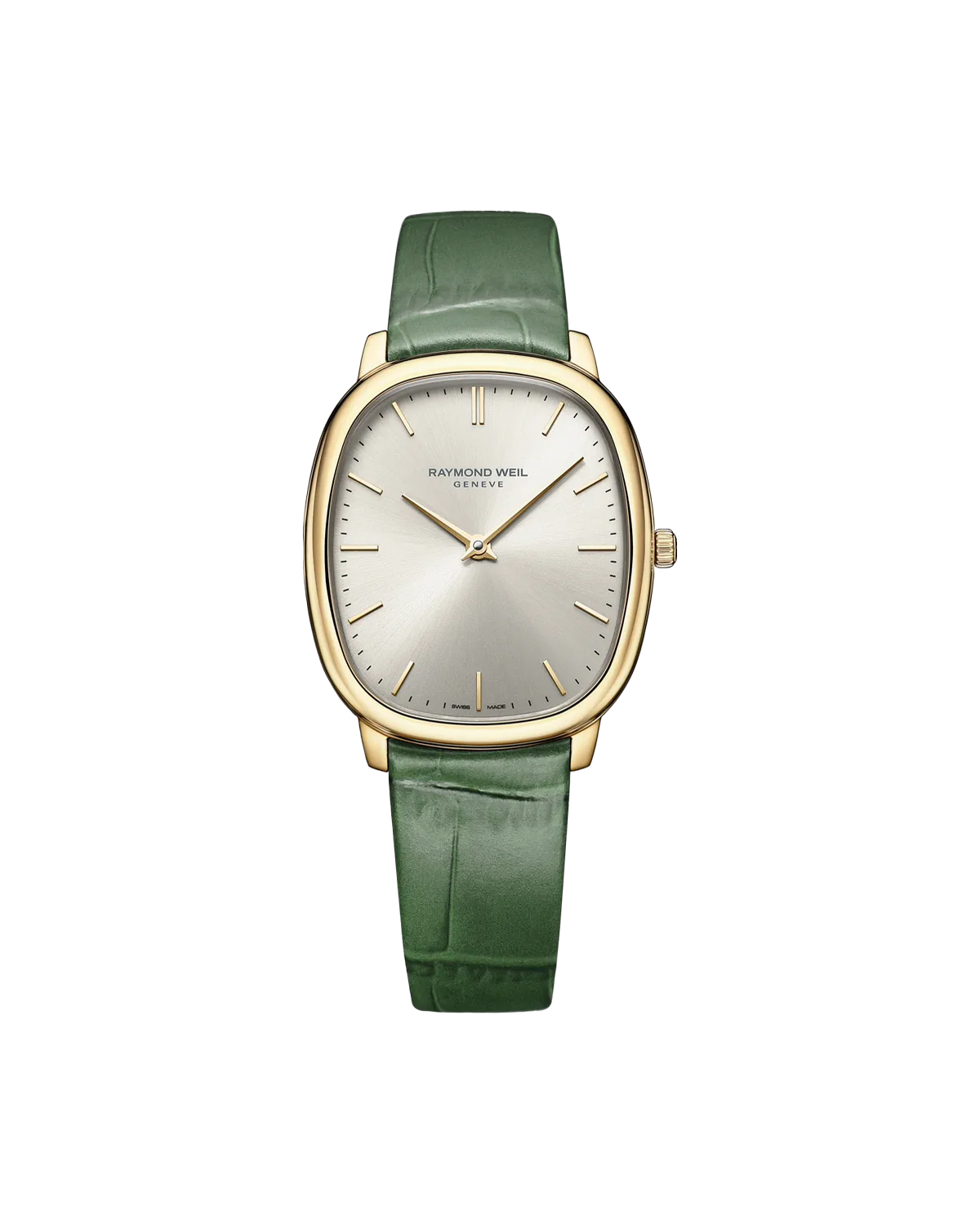 Toccata Heritage Sunrayed Silver Dial Green Strap