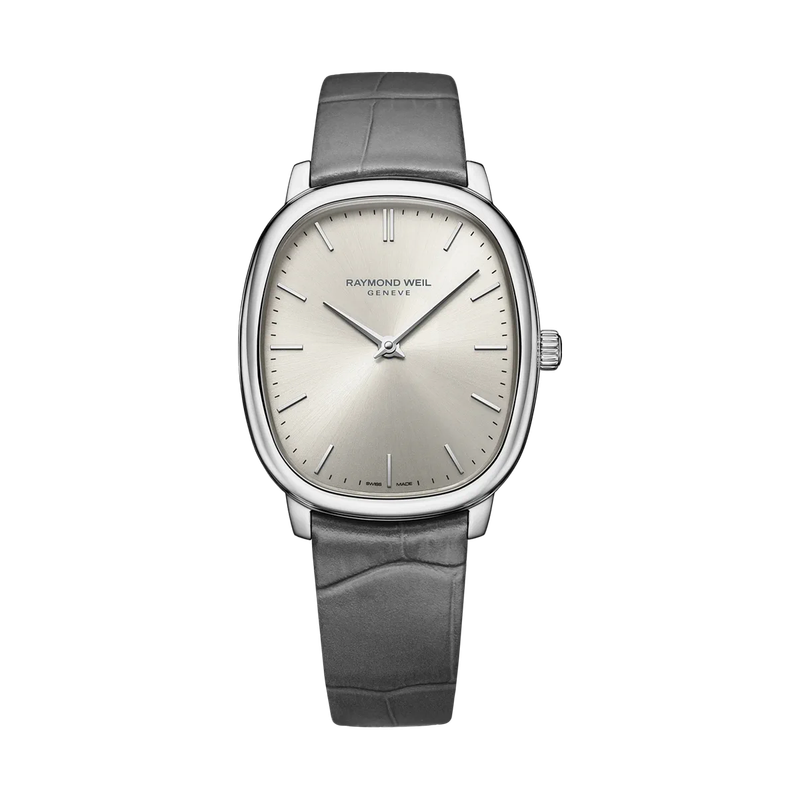 Toccata Heritage Sunrayed Silver Dial Leather Strap