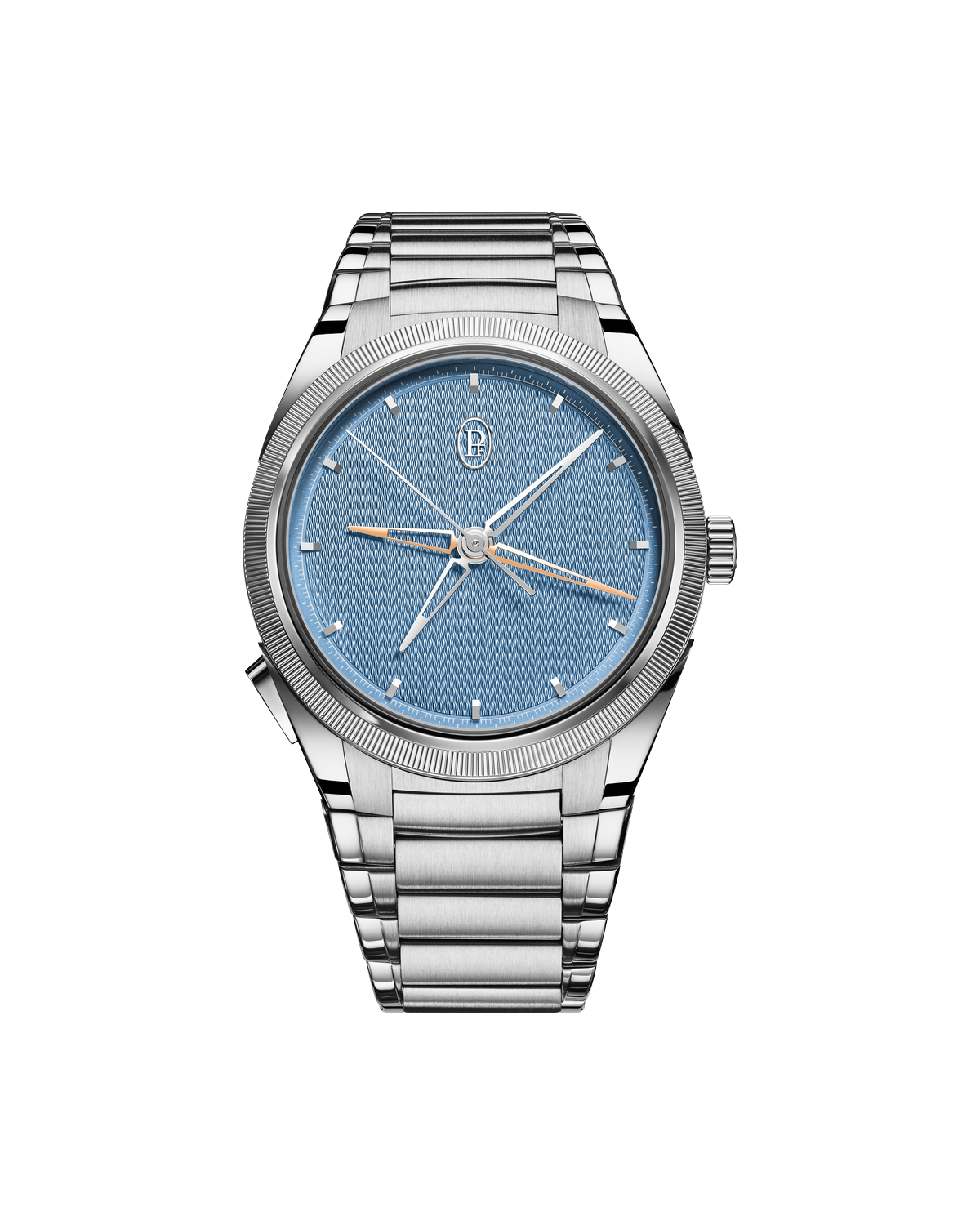 Tonda PF Chronographe Mysterieux Steel Platinum Mineral Blue — on a clear background
