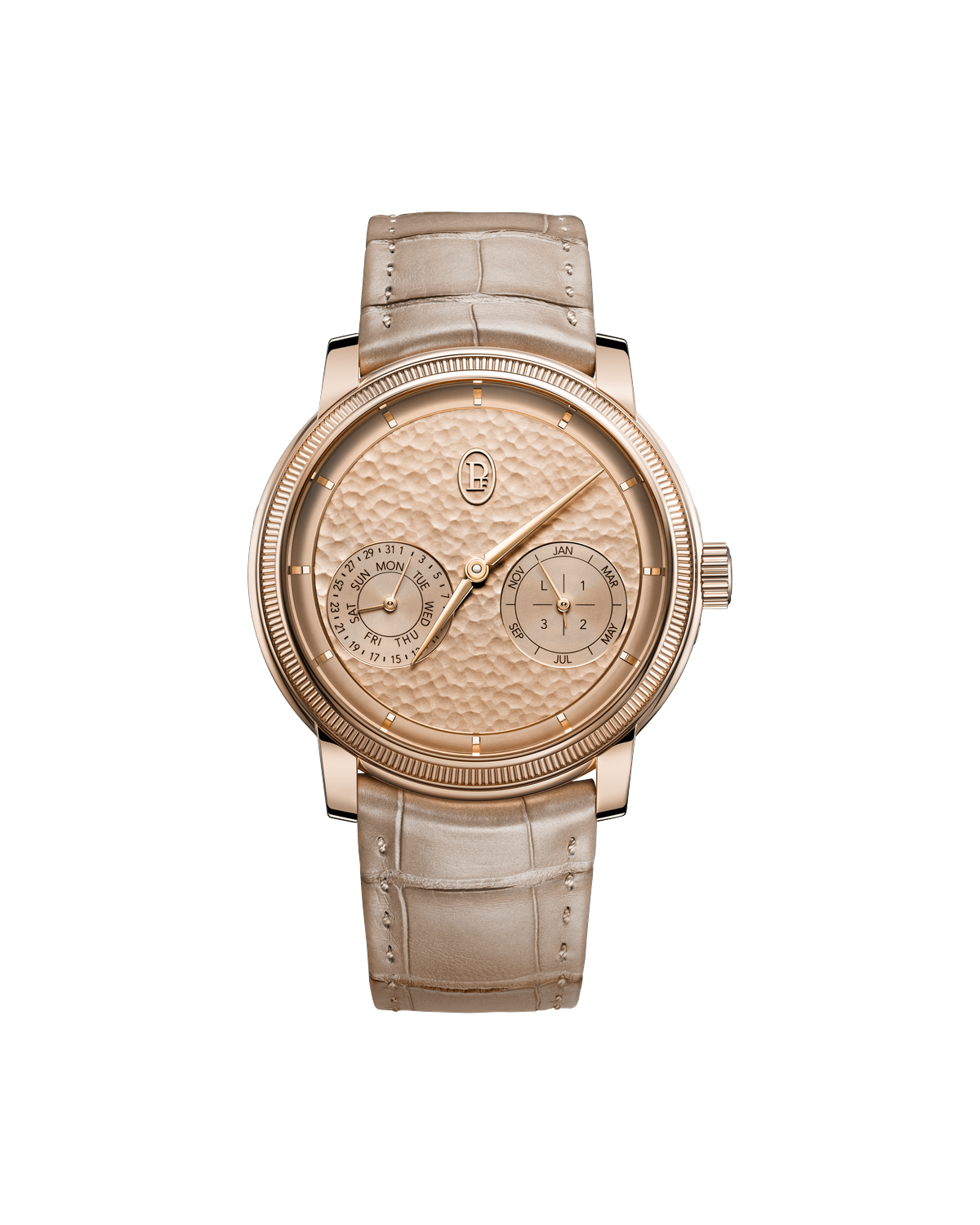 Toric Quantieme Perpetuel Rose Gold Anniversaire Bright Peony — on a clear background