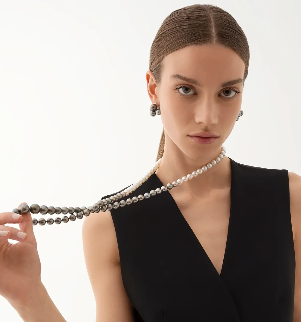 Minimalist elegance — a single strand of pearls