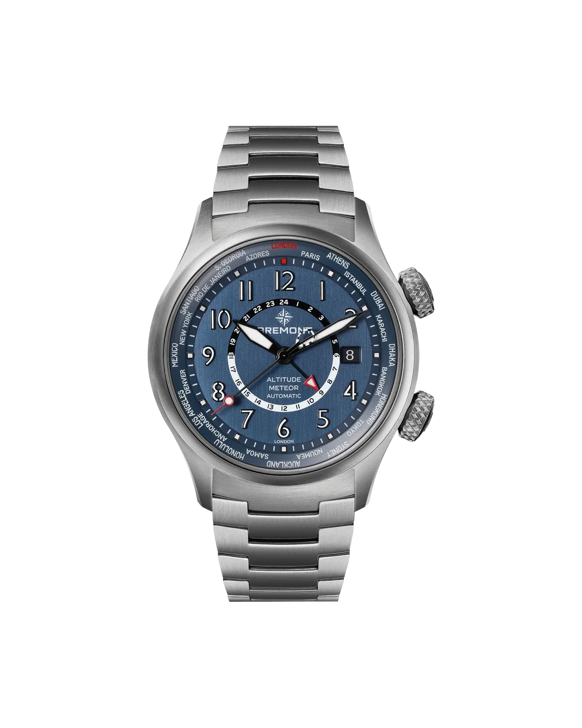 Altitude MB Meteor Time Zones — on a clear background
