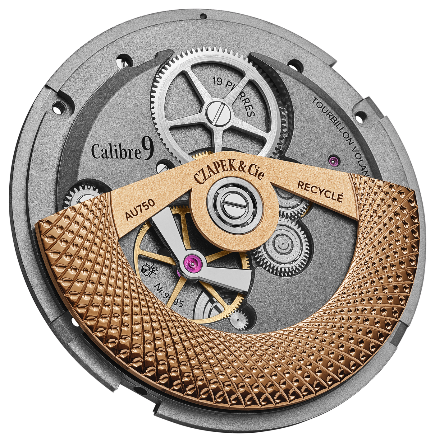 Antarctique Tourbillon Titanium Cosmic Blue — movement