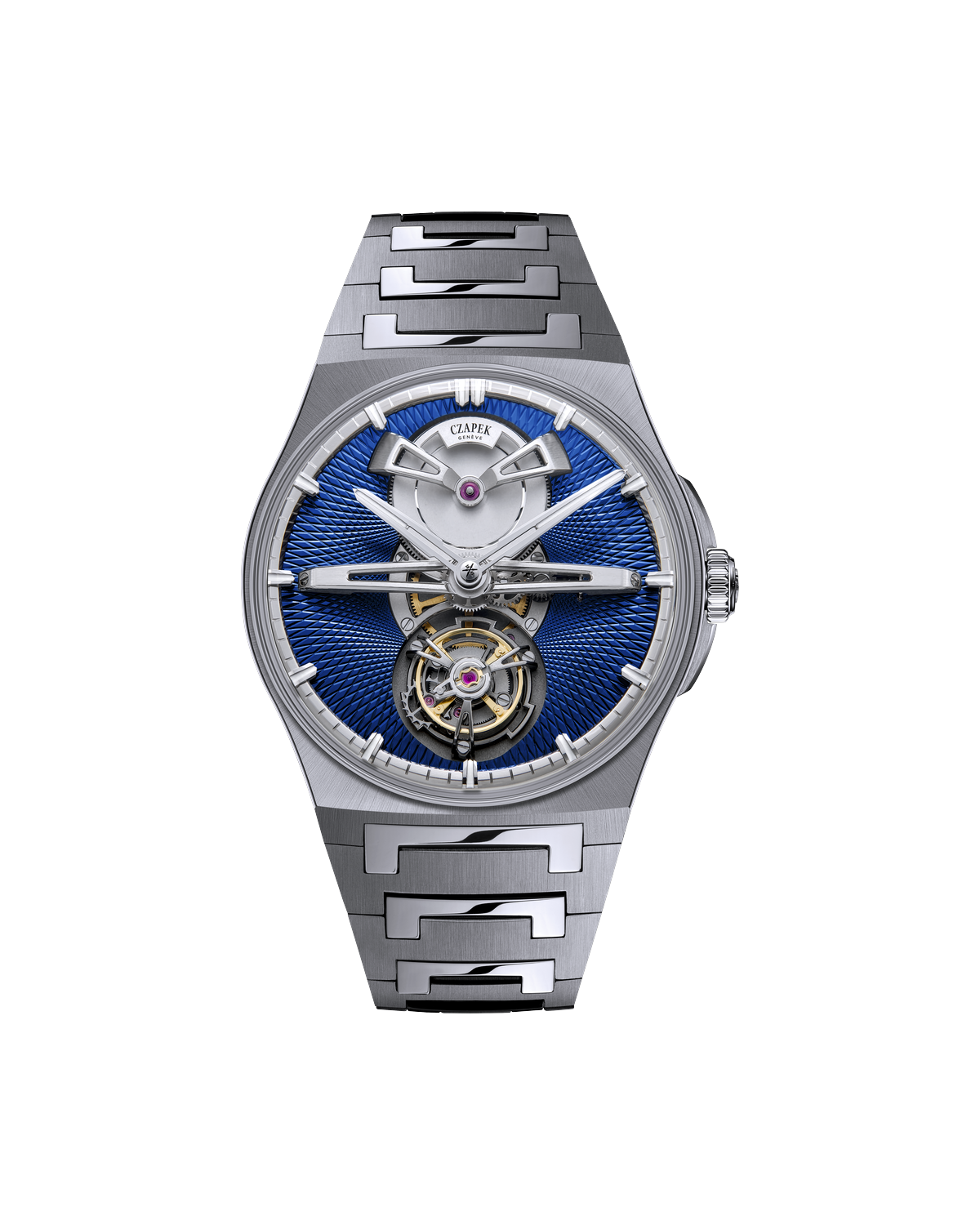 Antarctique Tourbillon Titanium Cosmic Blue — on a clear background
