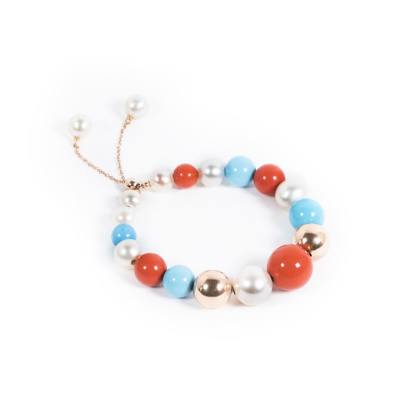 Coral & Pearl Bracelet