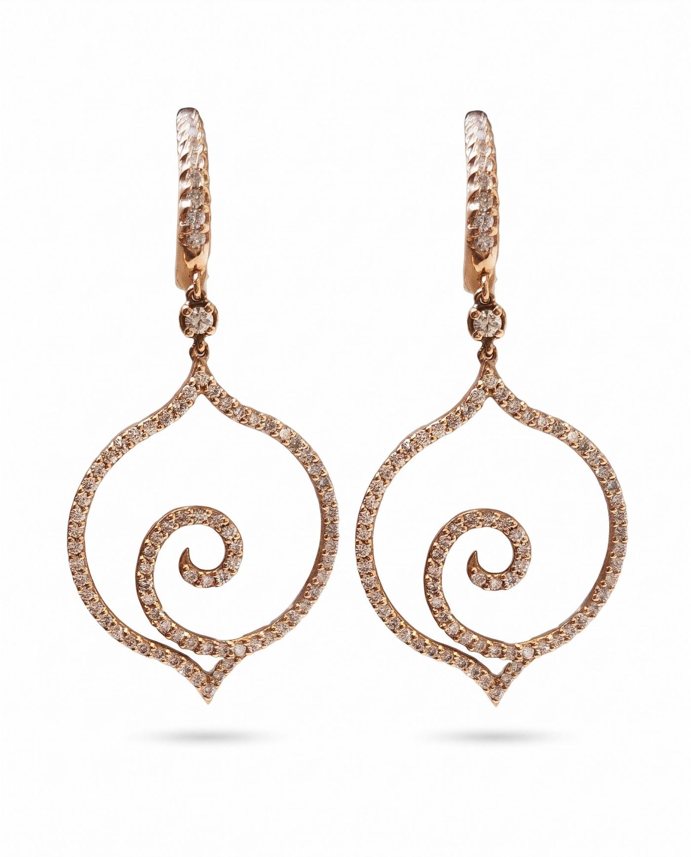 Fibonacci Rose Gold Earrings