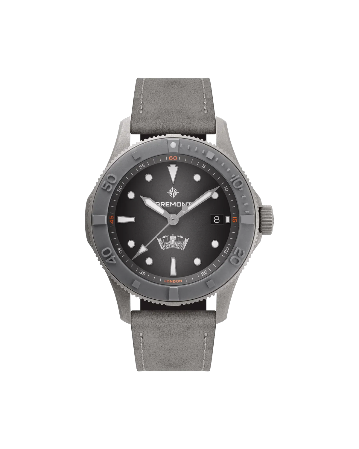 HMAF Supermarine 40mm Date — on a clear background