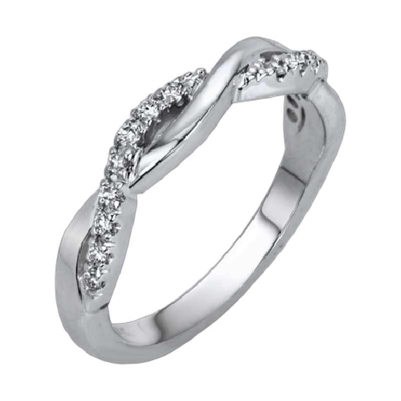 Intertwined Diamond Anniversary Ring