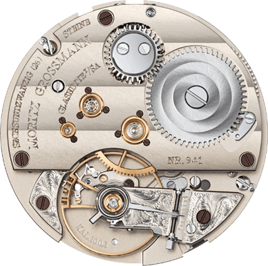 Moritz Grossmann Date, Rose Gold — movement