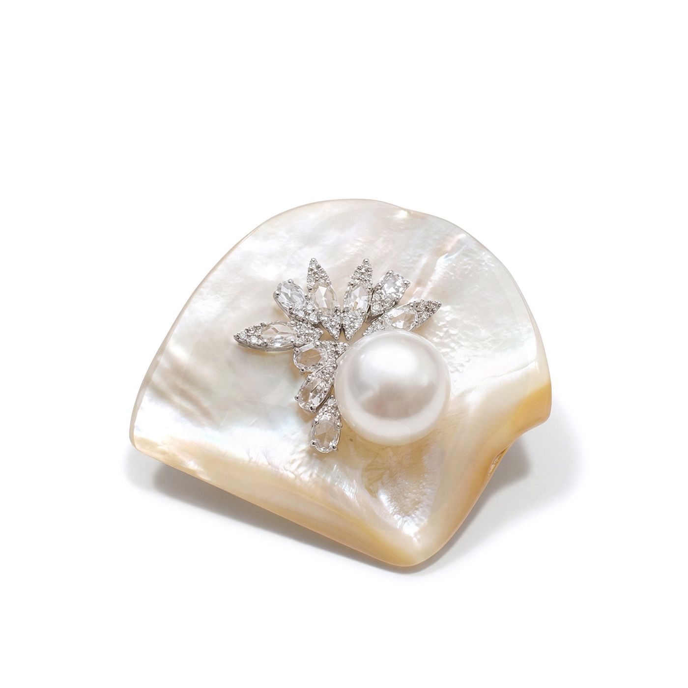 South Sea Pearl & Pinctada Maxima Shell Brooch