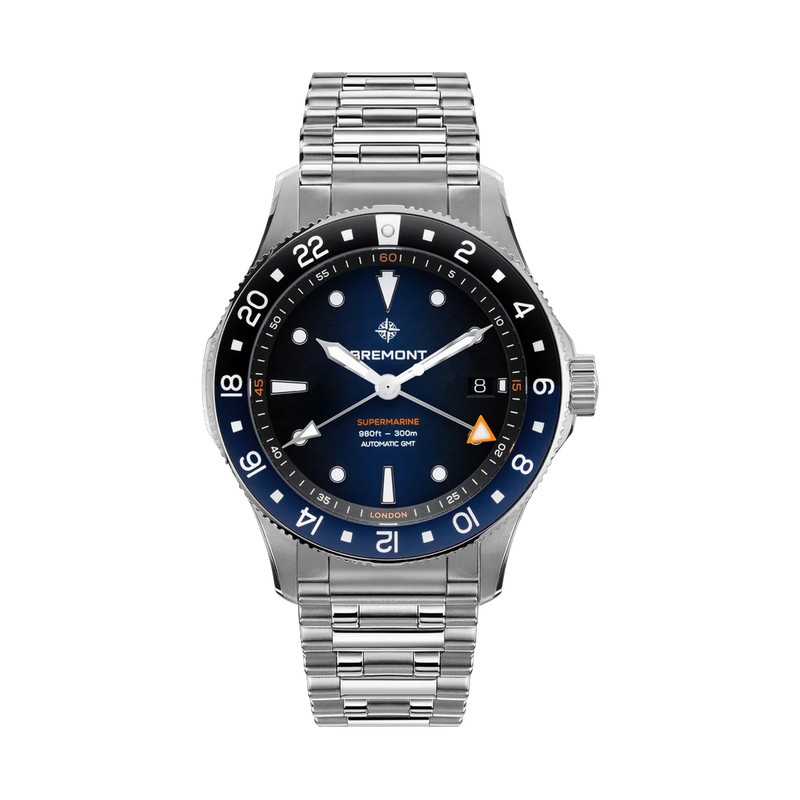 Supermarine 300m GMT “Glacier” Blue