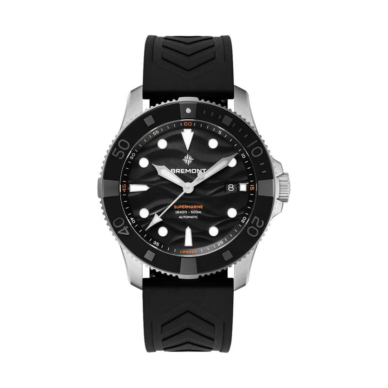 Supermarine 500m, Black Rubber Strap