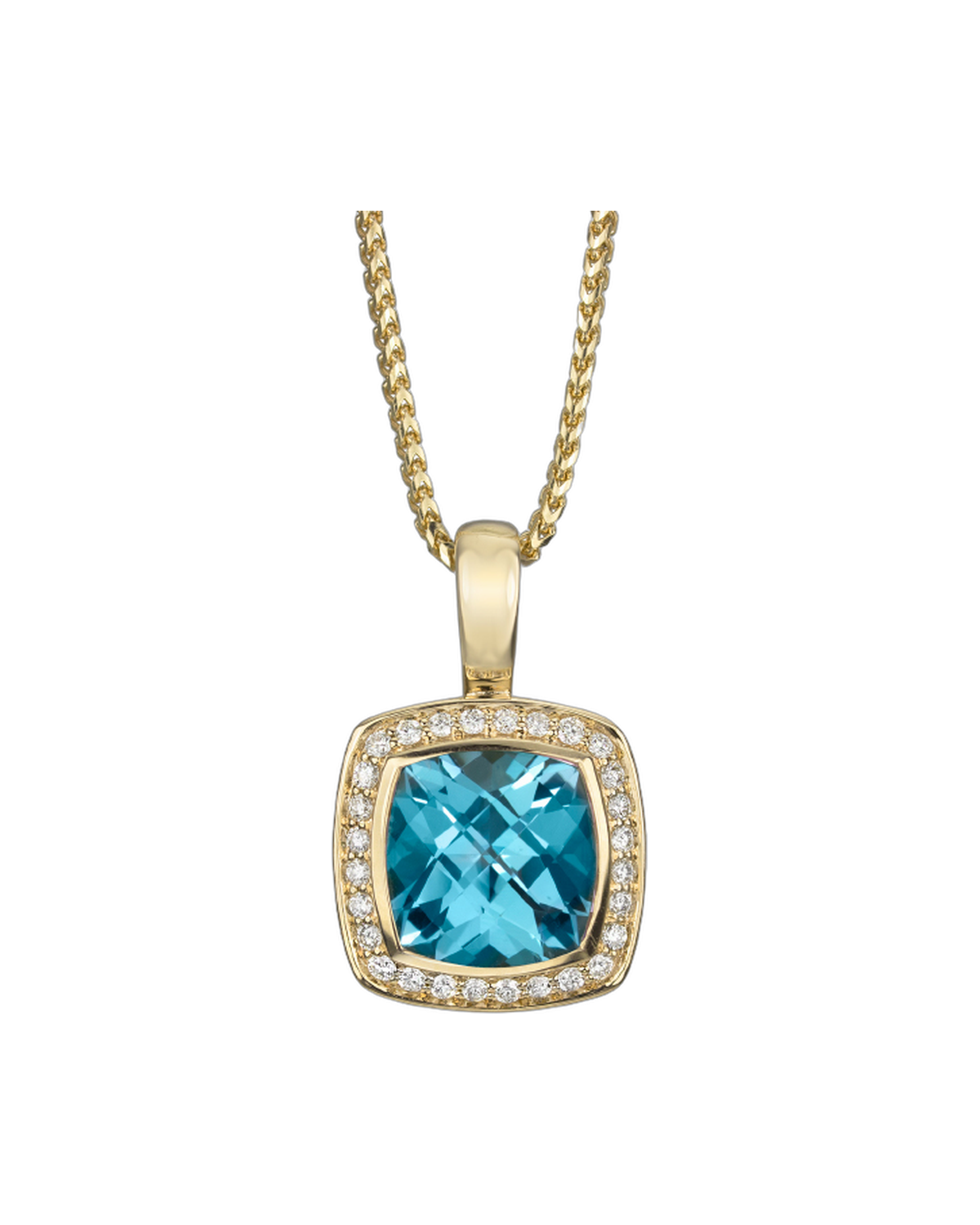 Swiss Topaz Gold Pendant