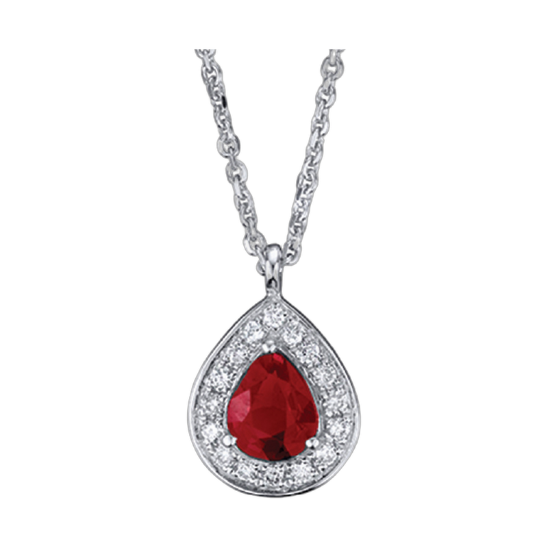 Tear drop Ruby Pendant