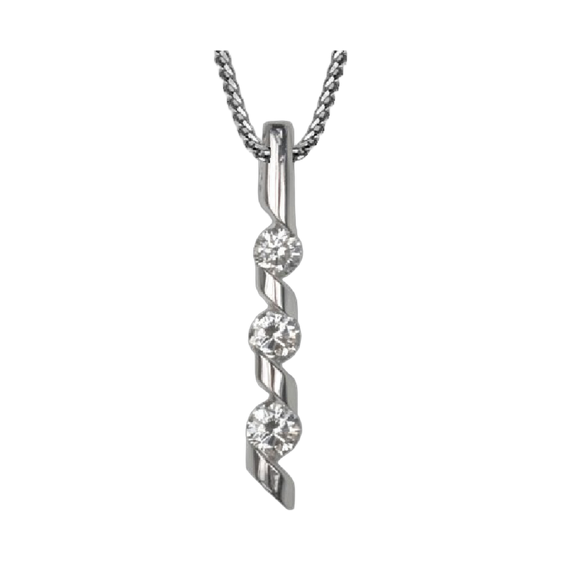 Three stone Diamond Pendant