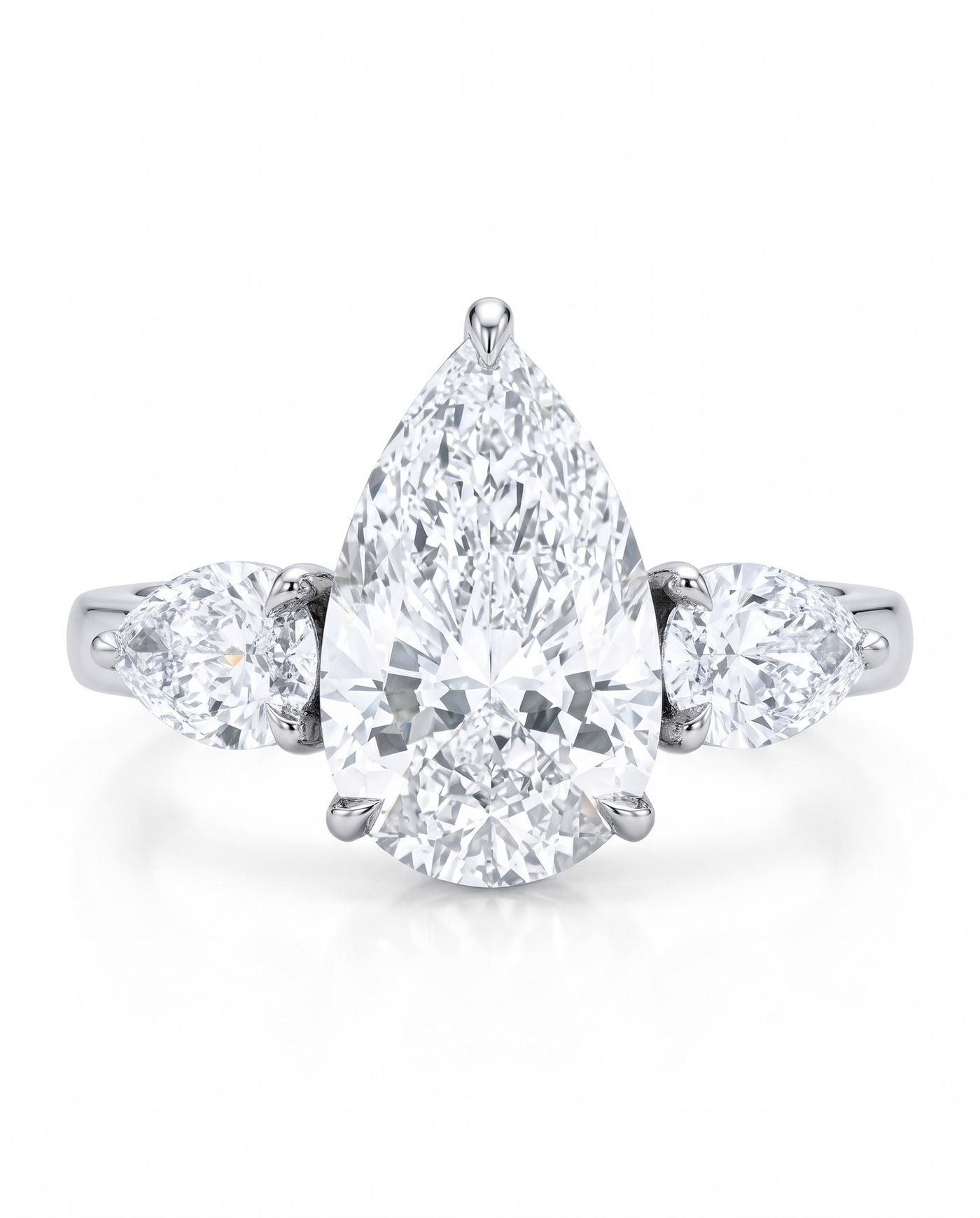 Trio Pear Diamond Ring