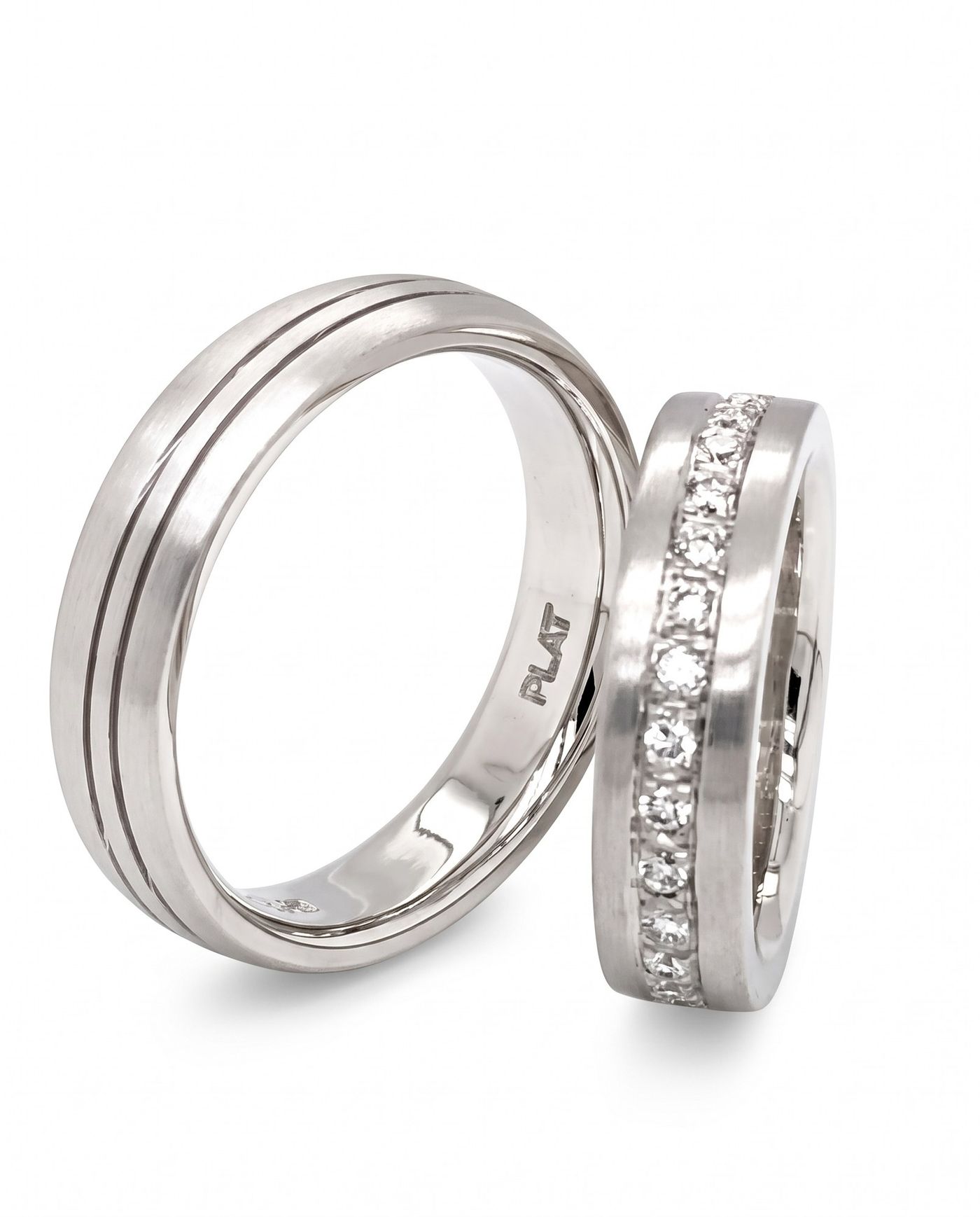 Vicenza Platinum Bands for Him and Her