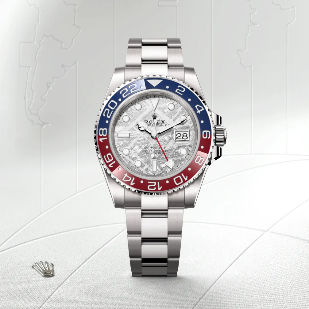 Rolex GMT-Master II in 18 ct white gold, M126719BLRO-0002 – Front Showcase View – Palladio Jewellers Gallery Image - Thumbnail