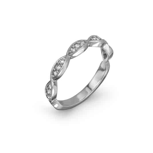 White Diamond Infinity Engagement Ring