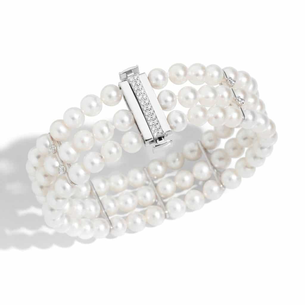 3 Layered Pearl Bracelet Cuff