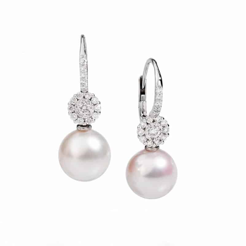 Hoop Pearl Drop Earrings