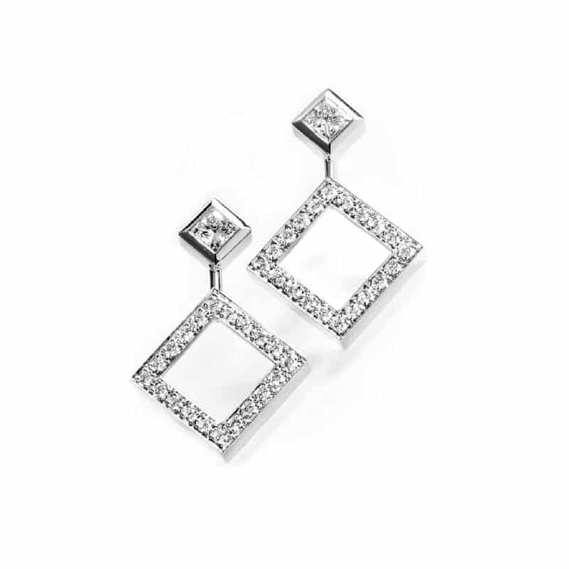 Diamond Shaped Dangle Earrings