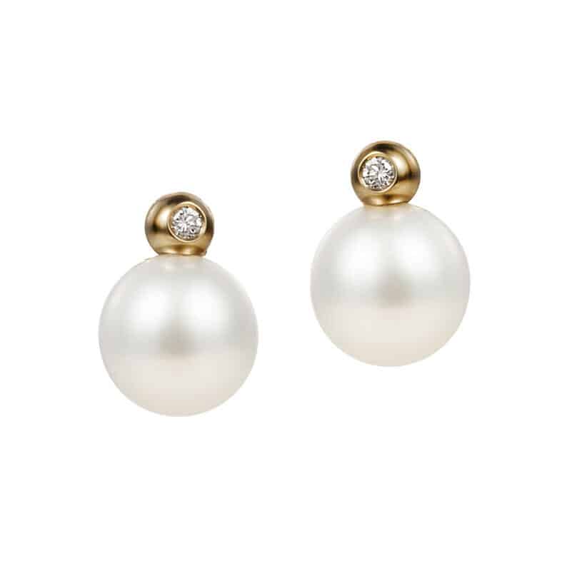 Pearl and Diamond Earrings