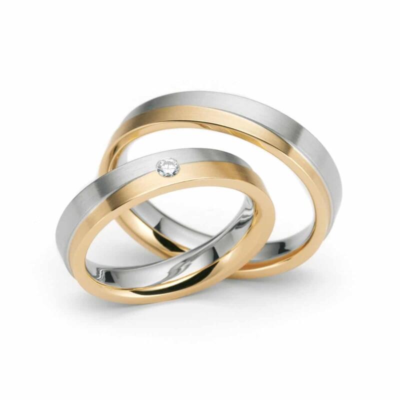 Two tone Gold Wedding Bands Palladio Jewellers