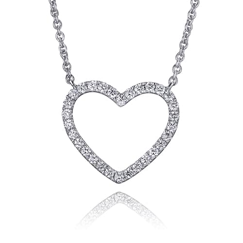 Minimal Diamond Heart Shaped Necklace