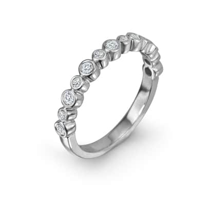 13 Diamond White Gold Ring Band