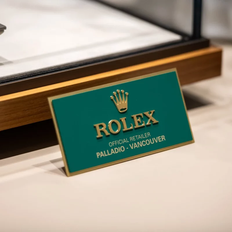 Rolex badge at Palladio Jewellers in Vancouver