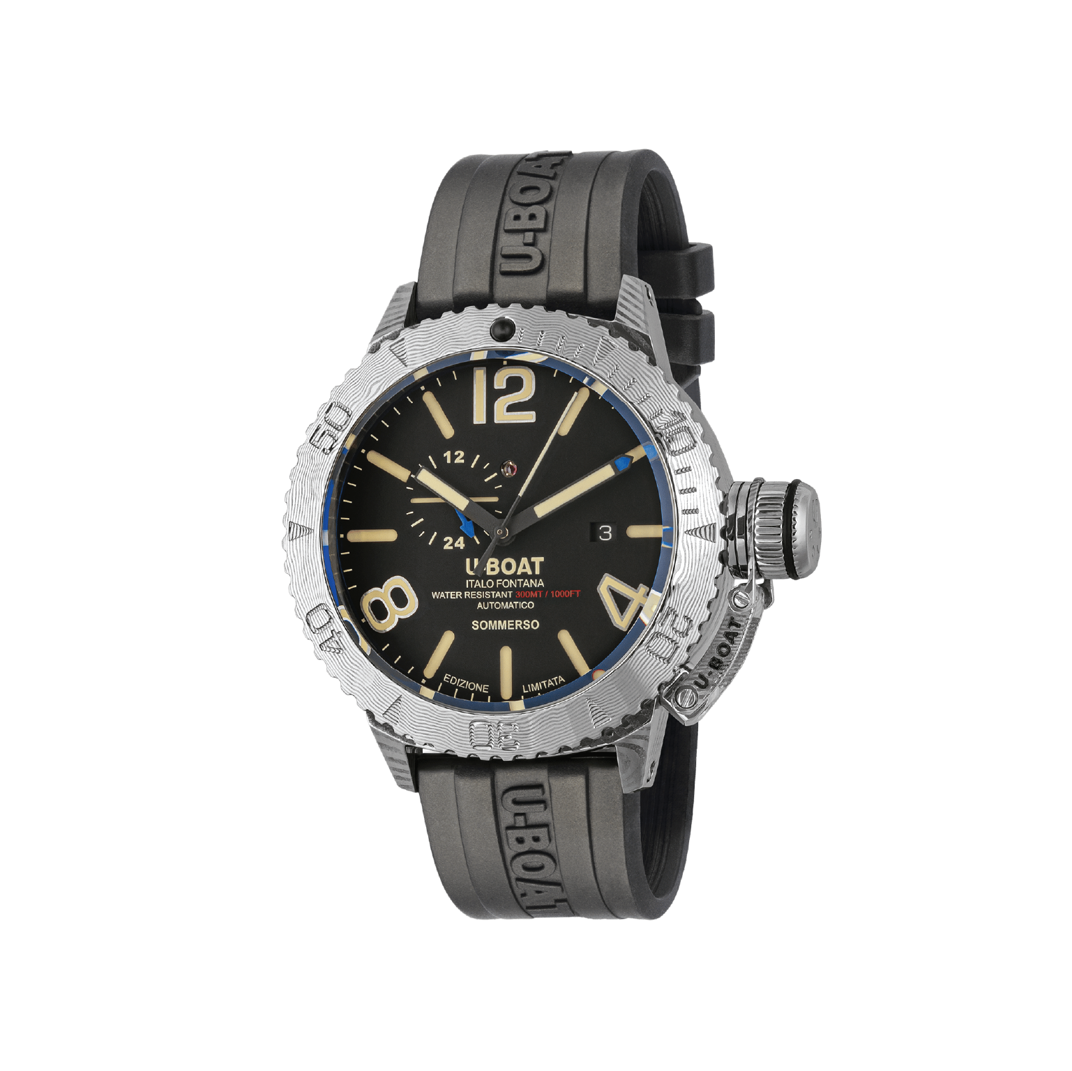 U-Boat Sommerso 46mm Damascus Right Watches - Palladio Jewellers