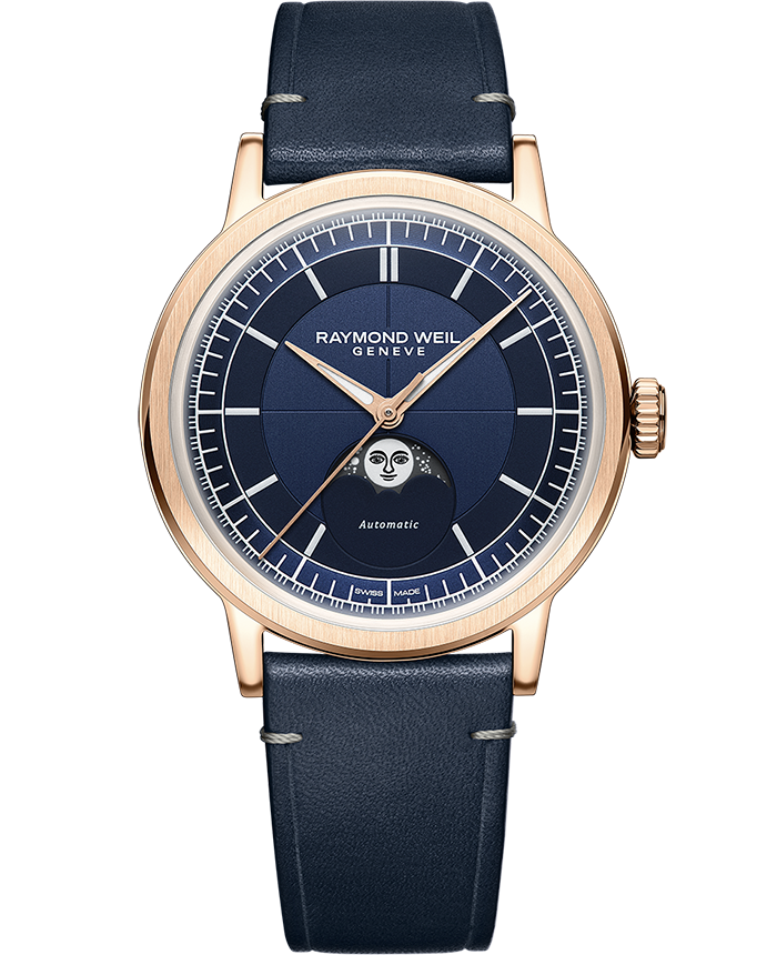Raymond Weil Freelancer Moon Phase Midnight Blue - Palladio Jewellers
