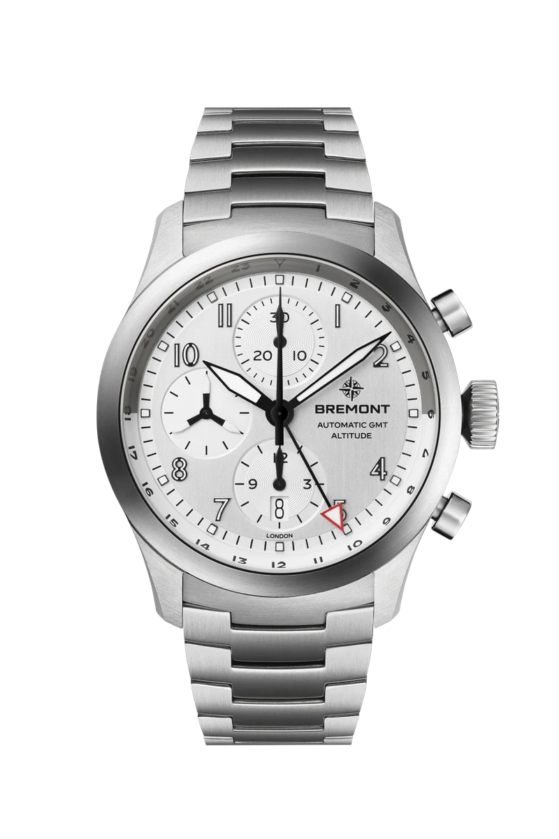 Bremont Altitude Chronograph GMT, Silver Dial, Steel Bracelet at Palladio Jewellers
