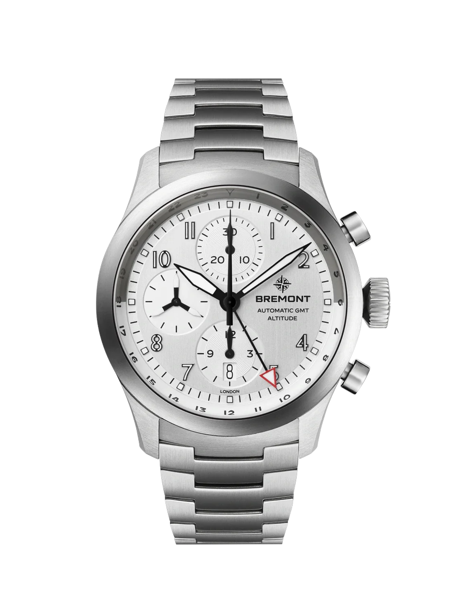 Bremont Altitude Chronograph GMT, Silver Dial, Steel Bracelet at Palladio Jewellers