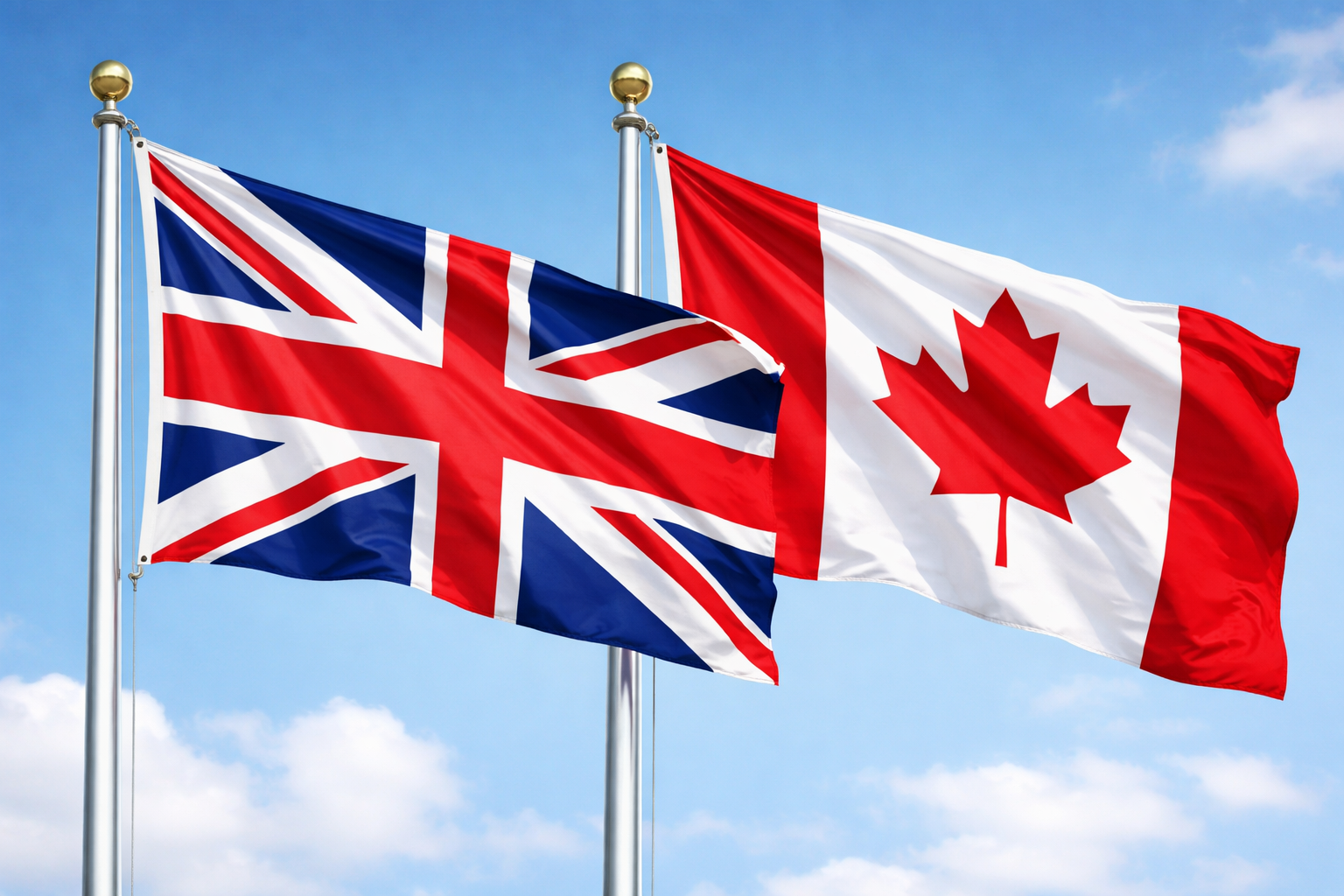 British and Canadian flags together symbolizing Bremont heritage - Palladio Jewellers Vancouver