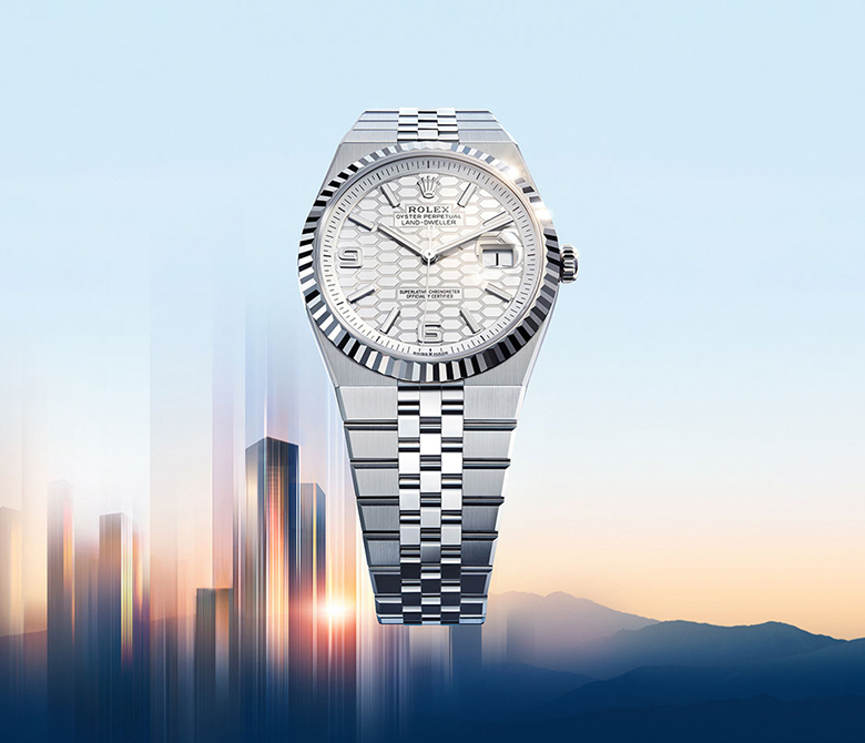 Rolex at Palladio Jewellers - Land-Dweller Blog - White Rolesor M127334-0001 Portrait