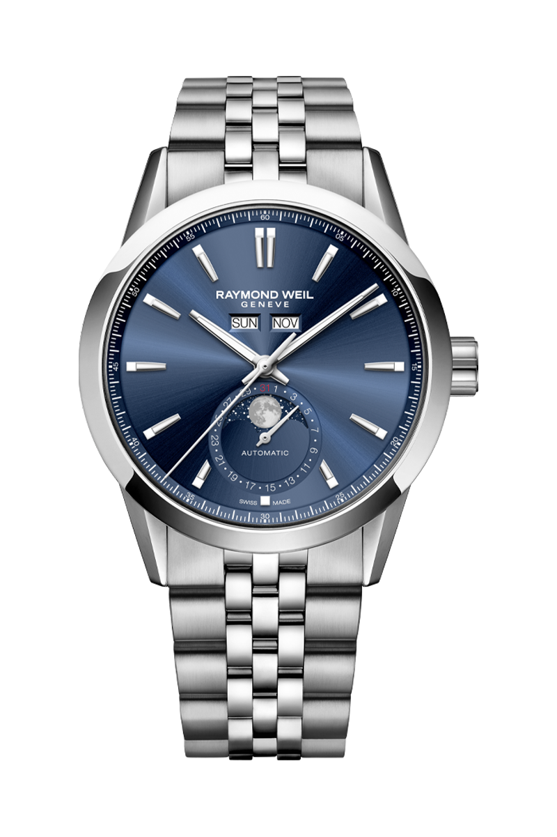Raymond Weil Freelancer Complete Calendar Blue Sunray Dial 40 mm - Palladio Jewellers