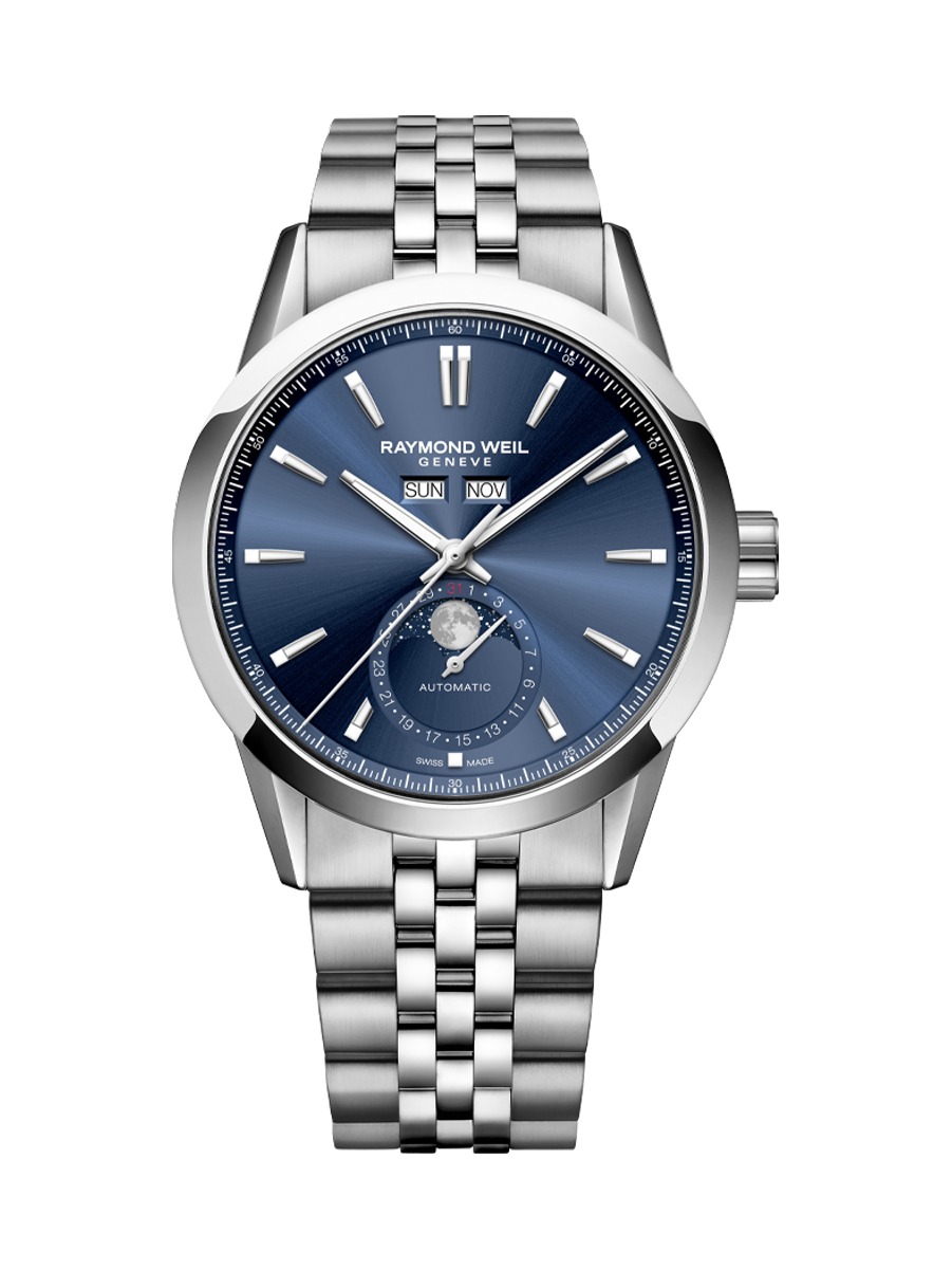 Raymond Weil Freelancer Complete Calendar Blue Sunray Dial 40 mm - Palladio Jewellers