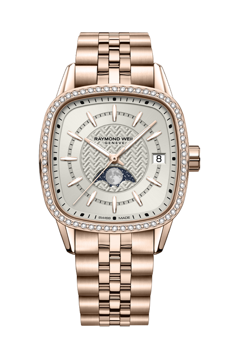 Raymond Weil Freelancer Ladies Automatic Moon Phase Rose Gold - Palladio Jewellers
