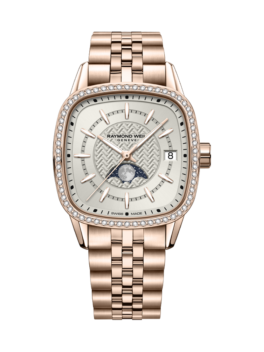 Raymond Weil Freelancer Ladies Automatic Moon Phase Rose Gold - Palladio Jewellers