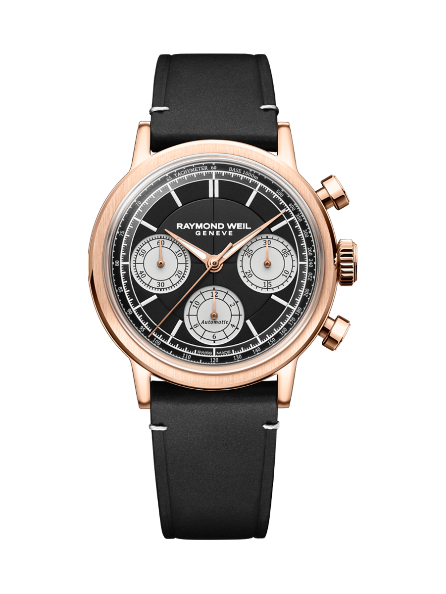 Raymond Weil Millesime Automatic Tri‑Compax Chronograph Black - Palladio Jewellers