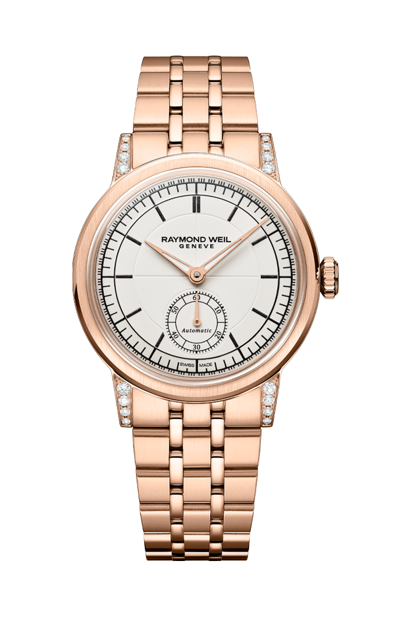 Raymond Weil Millesime Automatic Small Seconds Rose Gold Diamonds - Palladio Jewellers