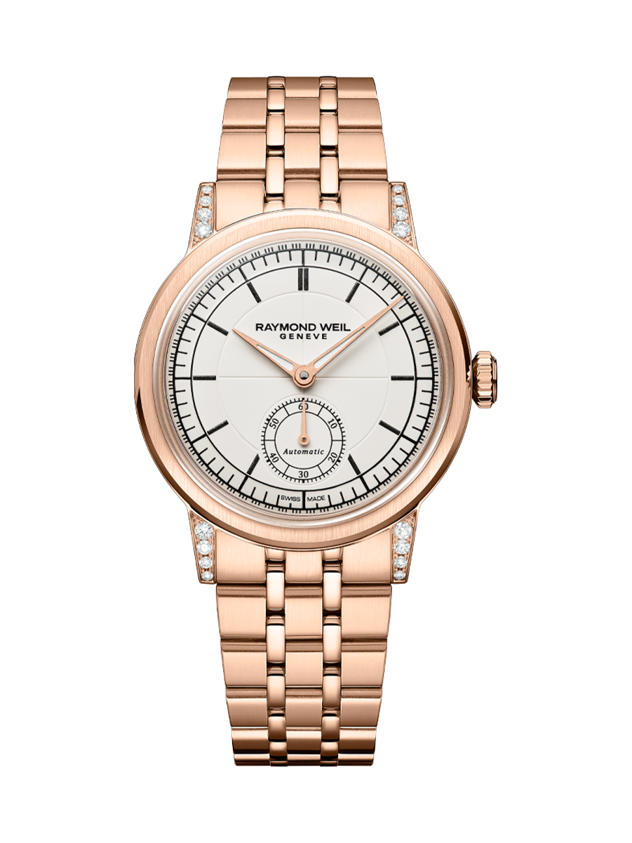 Raymond Weil Millesime Automatic Small Seconds Rose Gold Diamonds - Palladio Jewellers