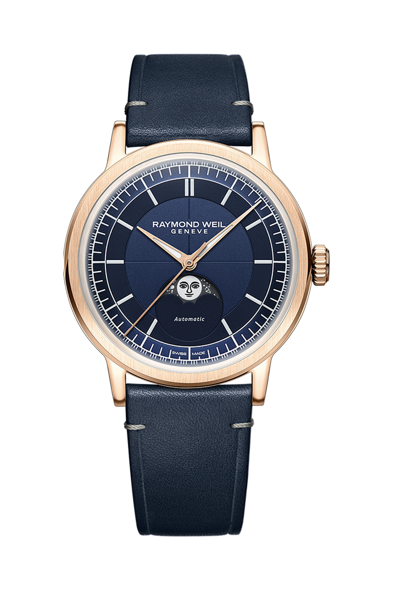 Raymond Weil Freelancer Moon Phase Midnight Blue - Palladio Jewellers