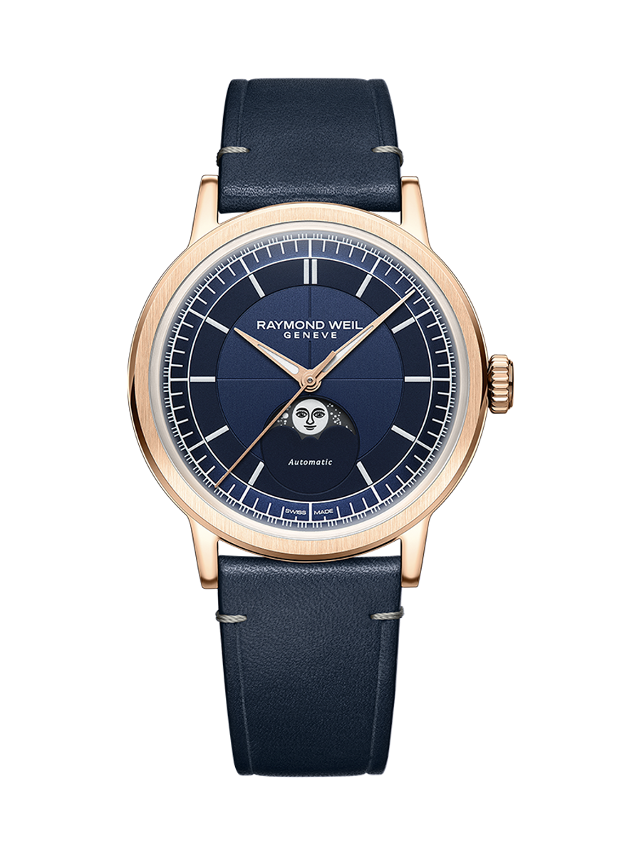 Raymond Weil Freelancer Moon Phase Midnight Blue - Palladio Jewellers